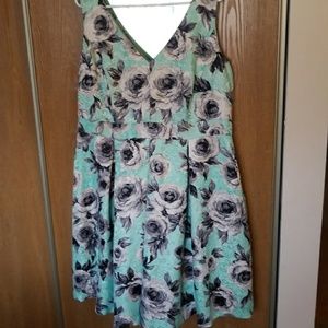 City Chic Minty/Turquoise Dress, SIZE M